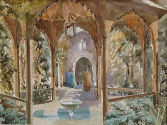 Riyad, Dar Si Said, Marrakech, 2000 (aquarel)