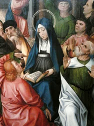 Afdaling van de Heilige Geest (detail).

 detail