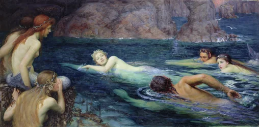 Een Wedstrijd met Zeemeerminnen en Tritons, 1895