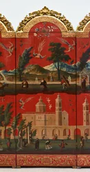 Biombo met uitzichten op Mexico-Stad