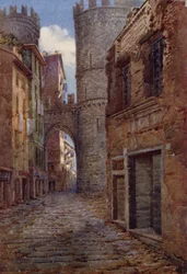 Porta Sovrano, met het huis van Christoffel Columbus, Genua