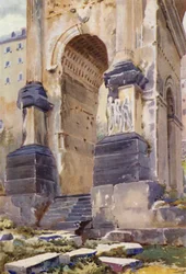 De boog van Septimus Severus, Rome