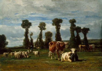Weide in Normandië, 1852