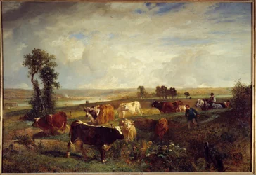 Zicht genomen vanaf de hoogten van Suresnes (Hauts de Seine)