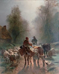 Op weg naar de markt, 1859