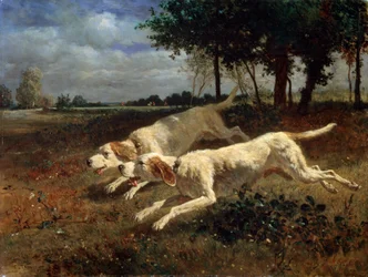 Rennende honden, 1853