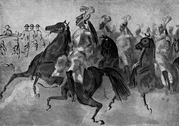 De escorte van cuirassiers, 19e eeuw, 1930