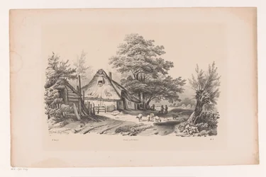 Landweg met boerderij