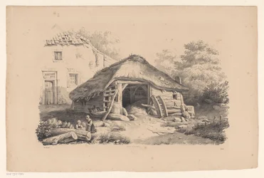 Stal bij boerderij
