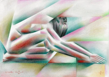 Contemplatie van abstracte figuren
