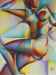 Kleurrijke abstracte figuur
