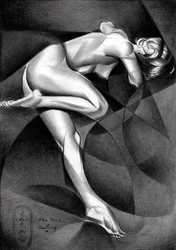Elegant abstract naakt