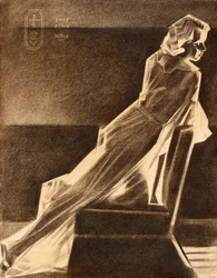 Elegante vrouw die voorover leunt