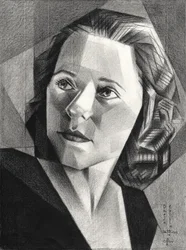 Geometrisch vrouwenportret