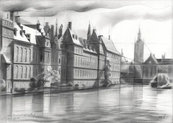 Weerspiegelingen in het historische kanaal