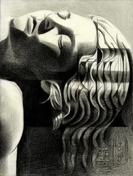 Portret van een serene vrouw