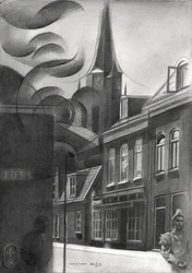 Gestileerde stadsstraat