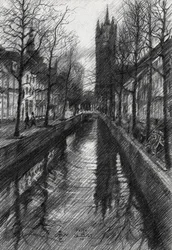 Schets van het Winter City-kanaal
