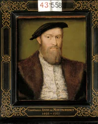 Portret van de Connetable Anne Hertog van Montmorency (1493-1567). Vlaams schilderij door Corneille De Lyon