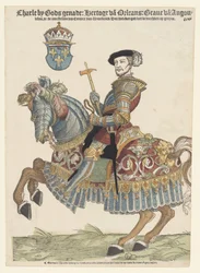 Portret van Karel van Orléans te paard