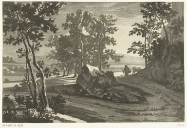 Boomrijk landschap met veedrijver