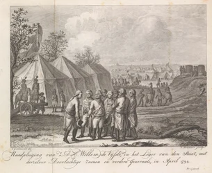 Willem V met zijn zonen in het legerkamp, 1794