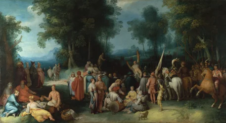 De prediking van Johannes de Doper, 1602