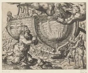 God draagt Noach op de ark te bouwen