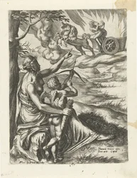 Venus geeft Amor orders om Pluto