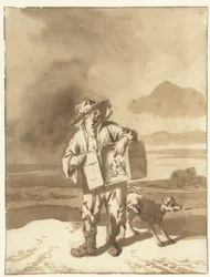 Jongen met een kijkkastje en een hondje, ca. 1700