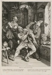 Genezer, blad 2 van een reeks met drie genrestukken