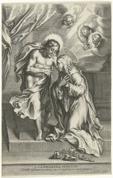 Christus en de H. Catharina van Siena