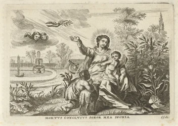 Maria met Kind en Johannes de Doper in de Hortus Conclusus