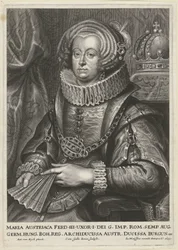 Portret van Maria Anna van Oostenrijk, vrouw van keizer Ferdinand III