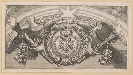 Vignet voor Titelpagina van Balthasar Cordier, Catena Patrum Graecorum in Sanctum Ioannem