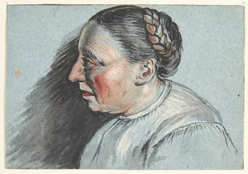 Borstbeeld van een boerin