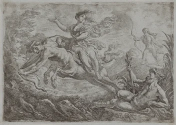 Nessus wordt getroffen door de gifpijl van Hercules