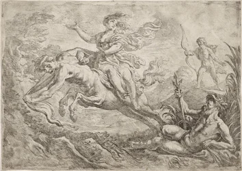 Nessus wordt getroffen door de gifpijl van Hercules