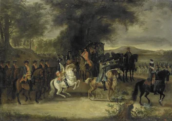 Inspectie van een cavalerieregiment