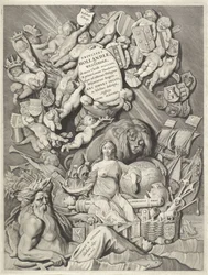 Titelprent voor een reeks graven en gravinnen van Holland, Zeeland en West-Friesland