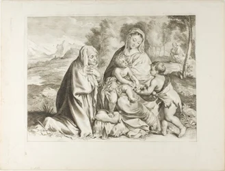 De Heilige Familie met Sint Johannes de Doper en Sint Elisabeth, van kabinet Reynst