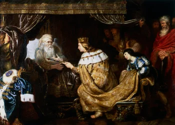 David presenteert de Scepter aan Salomo, begin 17e eeuw