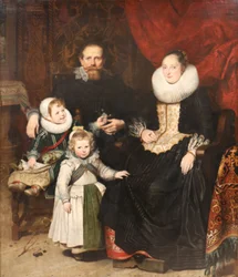 Dutch: Zelfportret van de kunstenaar en zijn familie Self-portrait with family