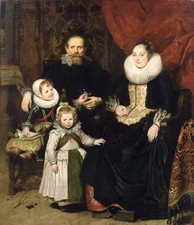 Zelfportret met de familie, 1621