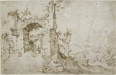 Landschap met ruïnes