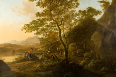Landschap met figuren, c.1655-1710