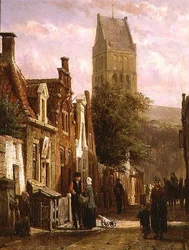 Straatscène in Bolsward