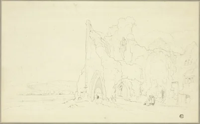 Landschap met gotische ruïnes