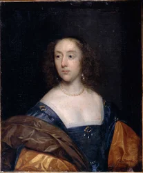 Portret van een dame in blauw
