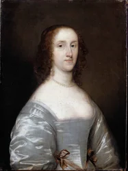 Portret van een dame in wit